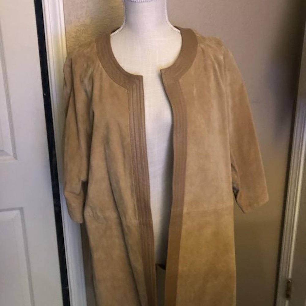 IMAN Women Leather Jacket Tunic sz 1x